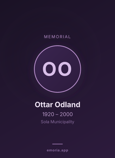 Memorial portrait of Ottar Odland