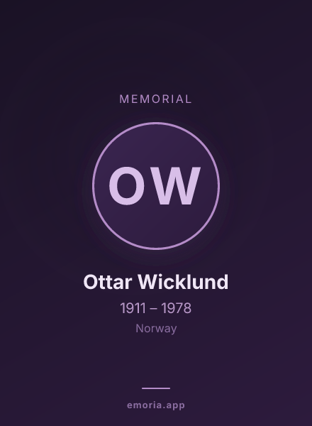 Memorial portrait of Ottar Wicklund
