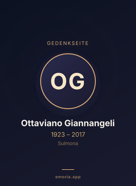 Gedenkportrait von Ottaviano Giannangeli