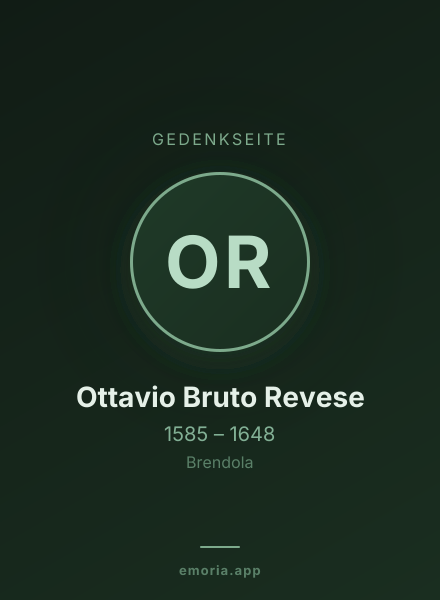 Gedenkportrait von Ottavio Bruto Revese