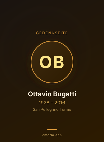 Gedenkportrait von Ottavio Bugatti