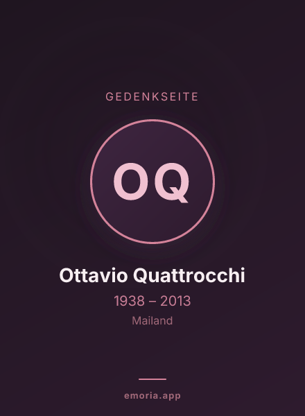 Gedenkportrait von Ottavio Quattrocchi