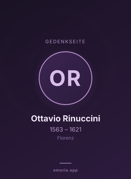 Gedenkportrait von Ottavio Rinuccini