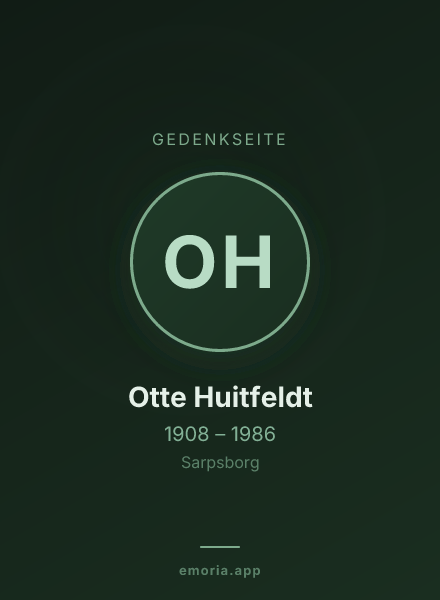 Gedenkportrait von Otte Huitfeldt