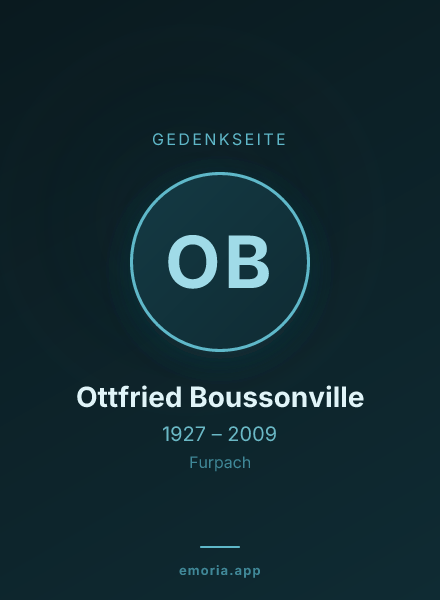 Gedenkportrait von Ottfried Boussonville