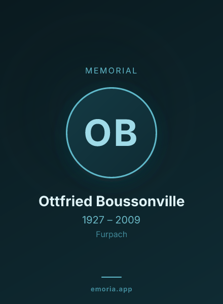 Memorial portrait of Ottfried Boussonville
