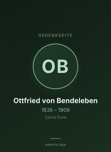 Gedenkportrait von Ottfried von Bendeleben