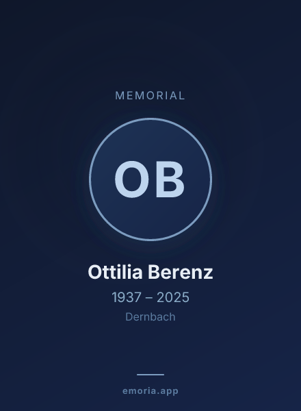 Memorial portrait of Ottilia Berenz