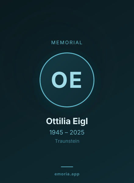 Memorial portrait of Ottilia Eigl