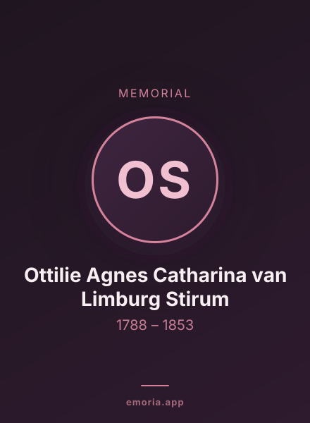 Memorial portrait of Ottilie Agnes Catharina van Limburg Stirum