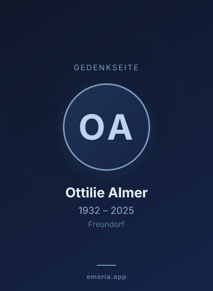 Gedenkportrait von Ottilie Almer