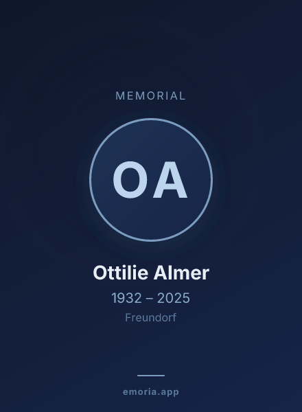 Memorial portrait of Ottilie Almer