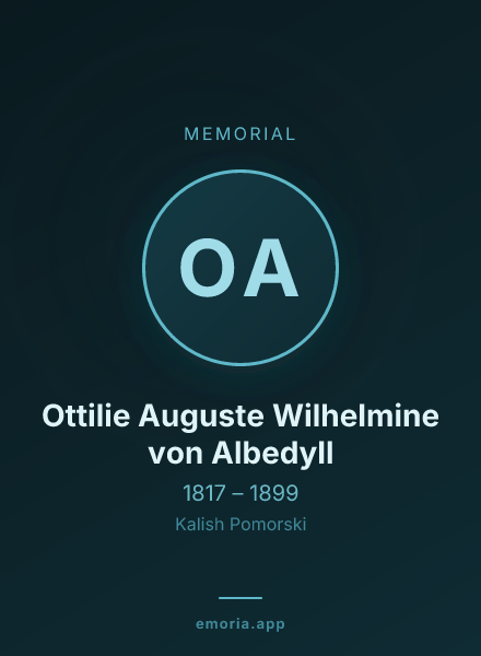 Memorial portrait of Ottilie Auguste Wilhelmine von Albedyll