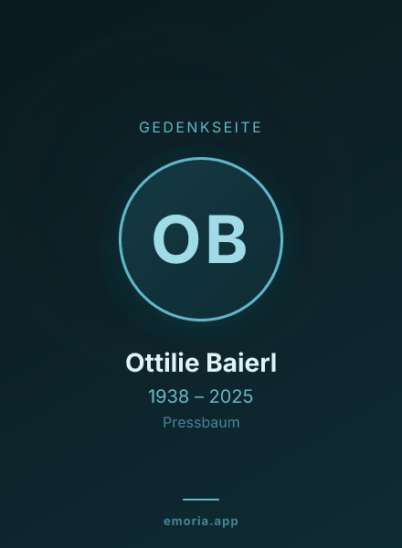 Gedenkportrait von Ottilie Baierl