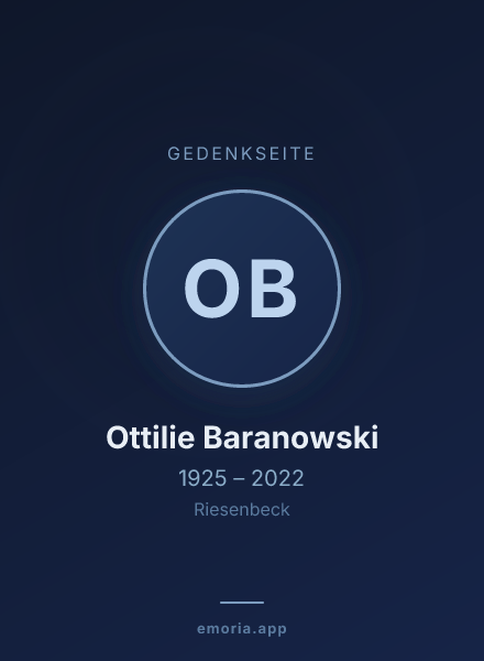 Gedenkportrait von Ottilie Baranowski