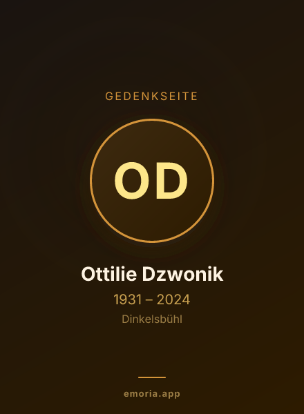 Gedenkportrait von Ottilie Dzwonik