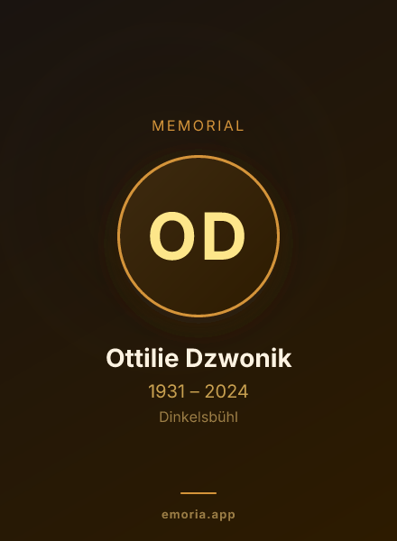 Memorial portrait of Ottilie Dzwonik