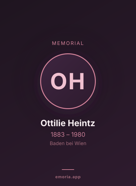 Memorial portrait of Ottilie Heintz