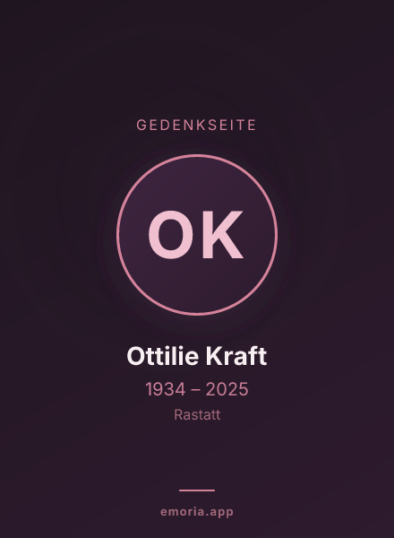 Gedenkportrait von Ottilie Kraft