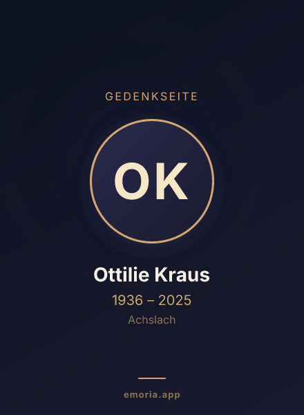 Gedenkportrait von Ottilie Kraus