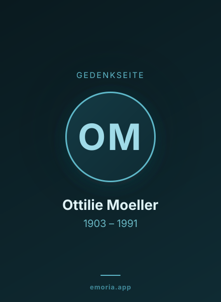 Gedenkportrait von Ottilie Moeller