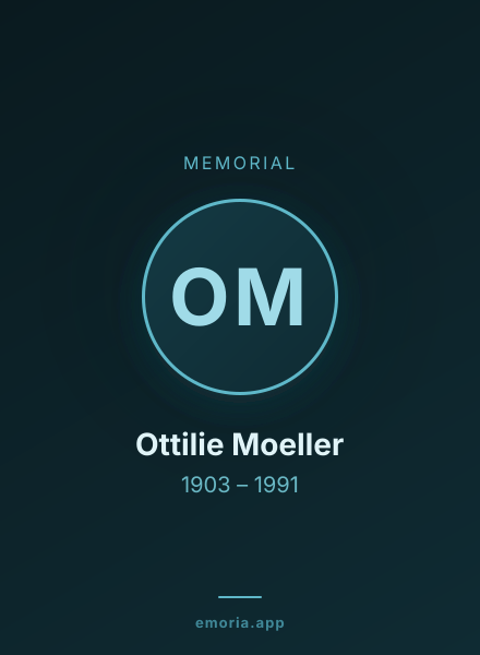Memorial portrait of Ottilie Moeller