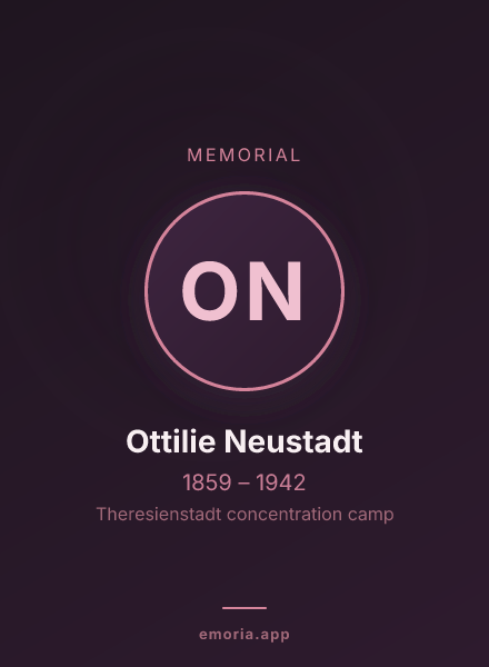 Memorial portrait of Ottilie Neustadt
