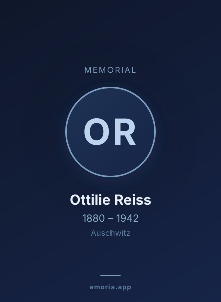 Memorial portrait of Ottilie Reiss