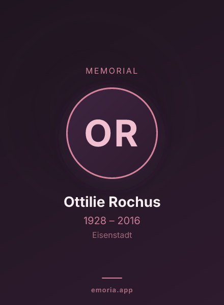 Memorial portrait of Ottilie Rochus