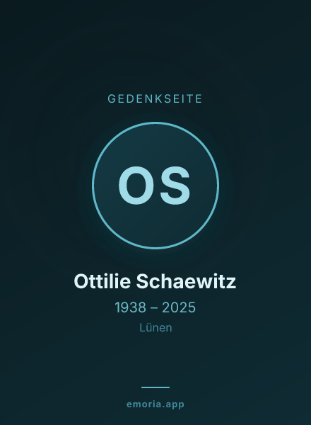 Gedenkportrait von Ottilie Schaewitz