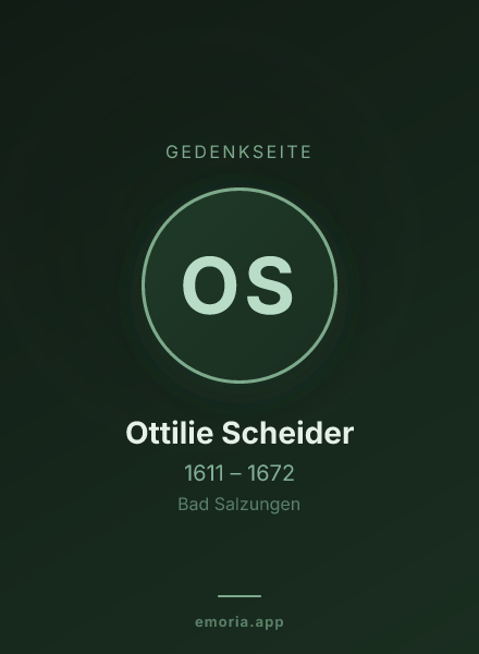 Gedenkportrait von Ottilie Scheider