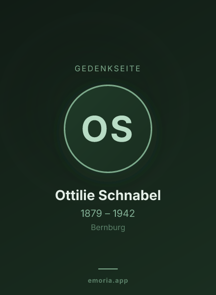 Gedenkportrait von Ottilie Schnabel