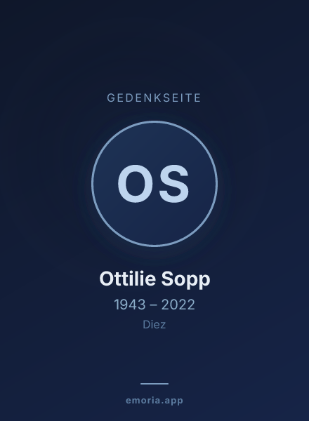 Gedenkportrait von Ottilie Sopp