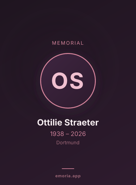 Memorial portrait of Ottilie Straeter