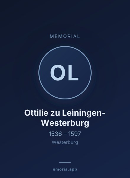Memorial portrait of Ottilie zu Leiningen-Westerburg