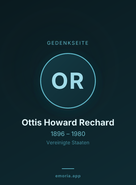 Gedenkportrait von Ottis Howard Rechard