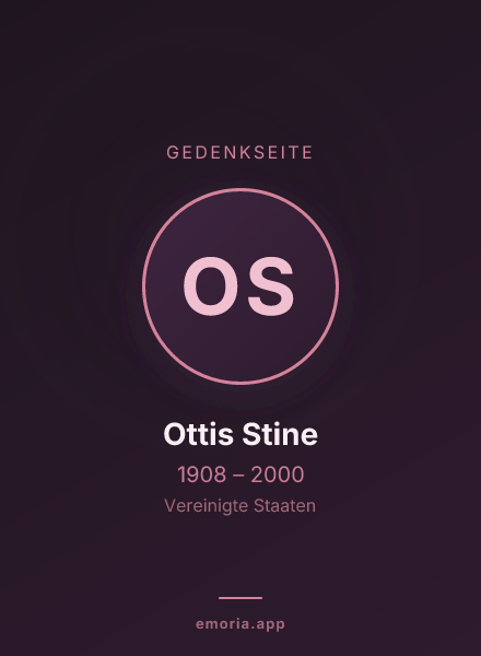Gedenkportrait von Ottis Stine
