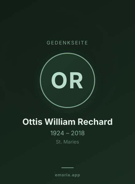 Gedenkportrait von Ottis William Rechard