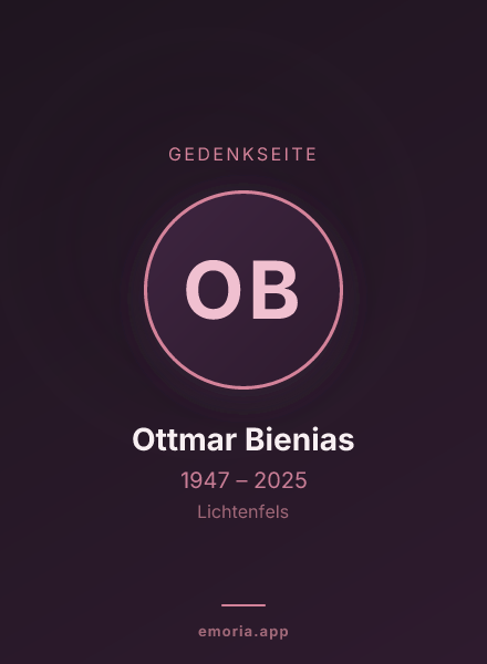 Gedenkportrait von Ottmar Bienias