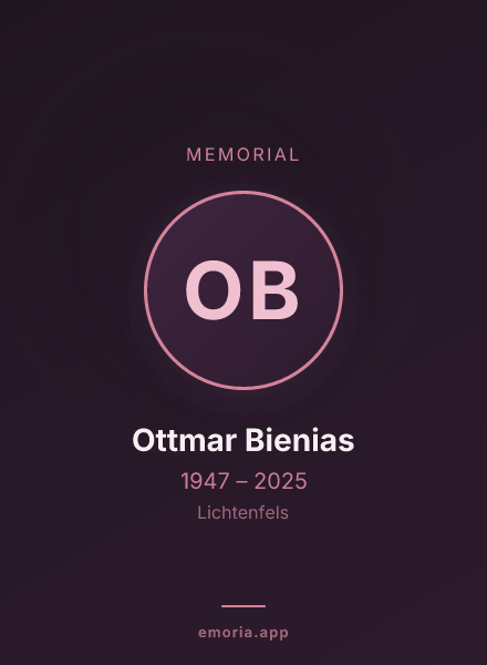 Memorial portrait of Ottmar Bienias