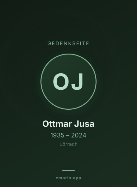 Gedenkportrait von Ottmar Jusa