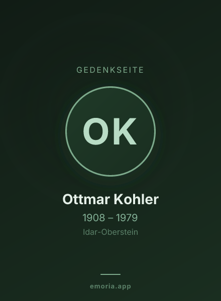Gedenkportrait von Ottmar Kohler