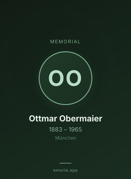 Memorial portrait of Ottmar Obermaier