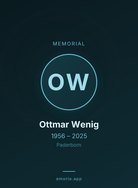 Memorial portrait of Ottmar Wenig