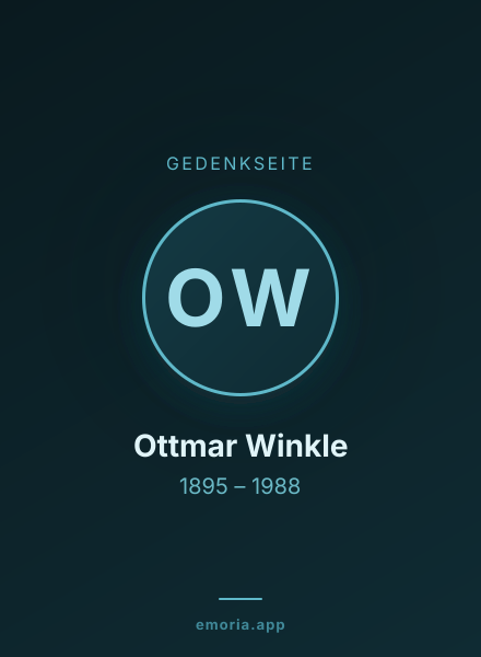 Gedenkportrait von Ottmar Winkle