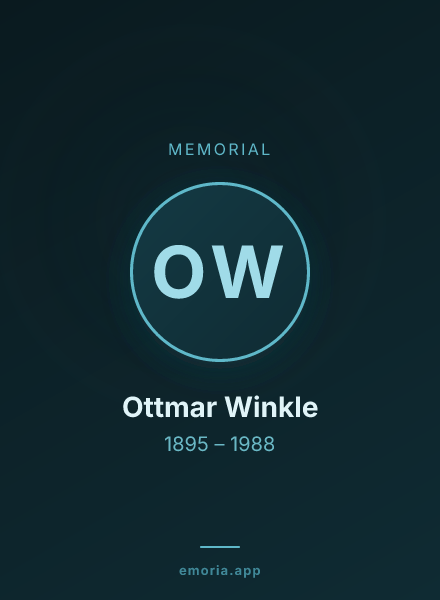 Memorial portrait of Ottmar Winkle