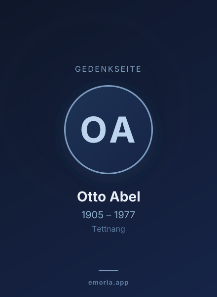 Gedenkportrait von Otto Abel