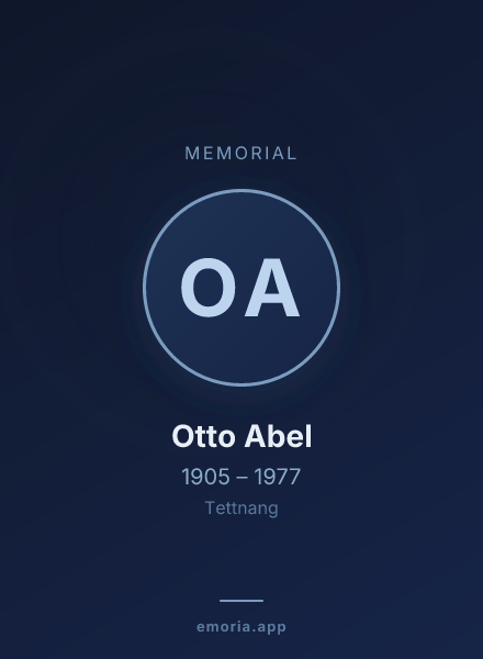 Memorial portrait of Otto Abel