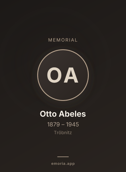 Memorial portrait of Otto Abeles