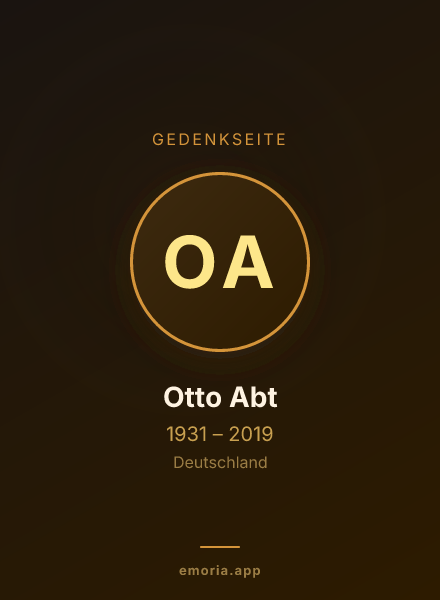 Gedenkportrait von Otto Abt